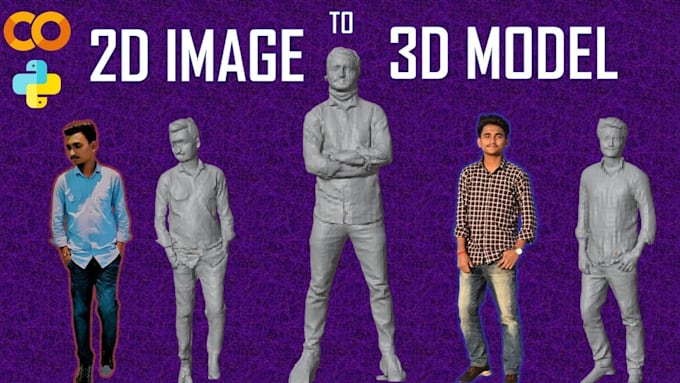 2d to 3d image modeling using python by Wiztechgamer_30 | Fiverr