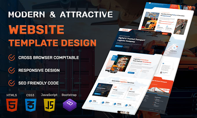 Design a responsive website using html, css, js and bootstrap by Art ...