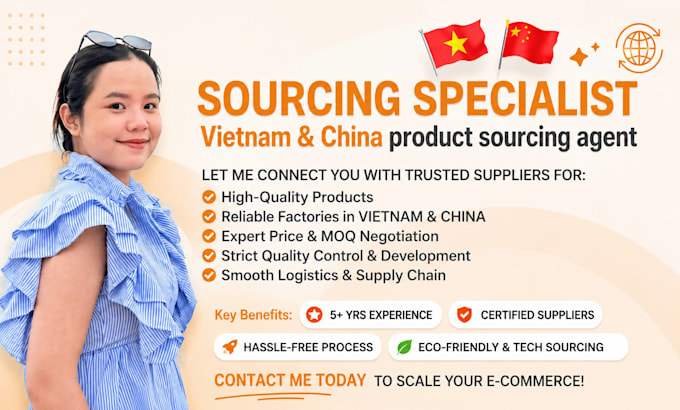 source reliable suppliers and develop products in vietnam and china
