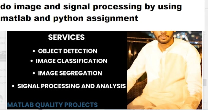 do image and signal processing by using matlab and python assignment
