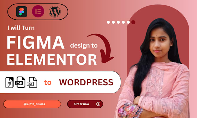 turn figma design to wordpress website, figma to elementor