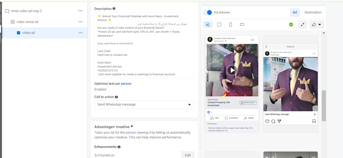 run facebook, instagram ads campaign