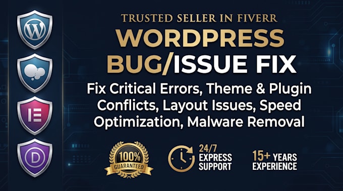 fix issue or bug with wordpress website in 24h