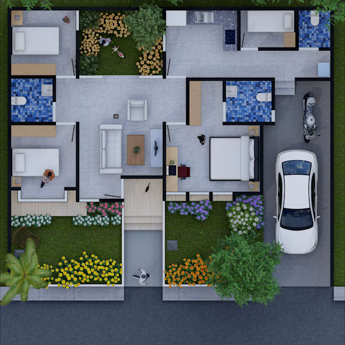Create 2d and 3d floor plan into by Raiyanardan | Fiverr