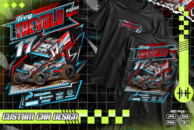 draw vector racing illustration t shirt
