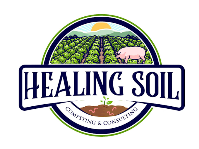 design a contemporary pig farm logo using a fresh idea