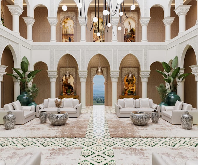 create realistic render of your living area and interior spaces