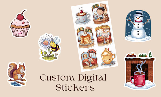 design custom  digital  and  printable stickers