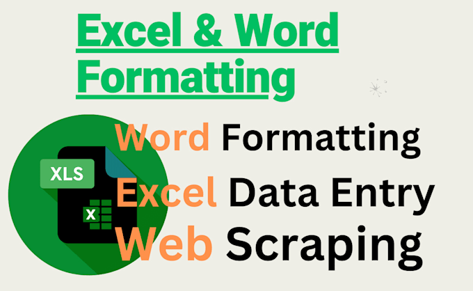 Do excel data entry and word formatting by Katlehomoloi8 | Fiverr