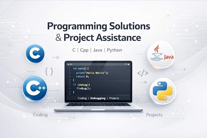do java, python, c, cpp, and c sharp programming projects and tasks