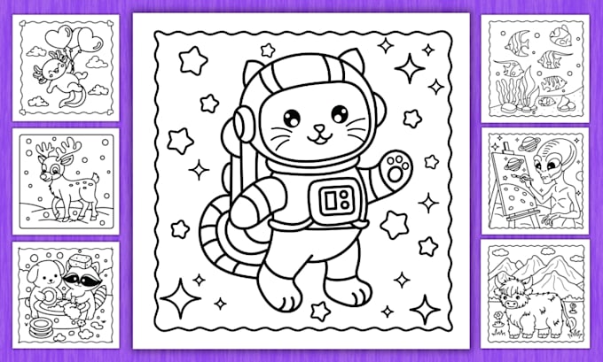 draw bold and simple coloring pages