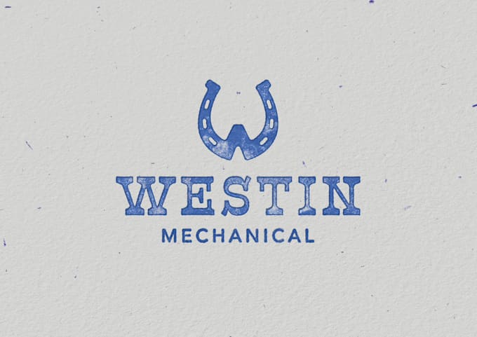 create vintage western logo and letter initials