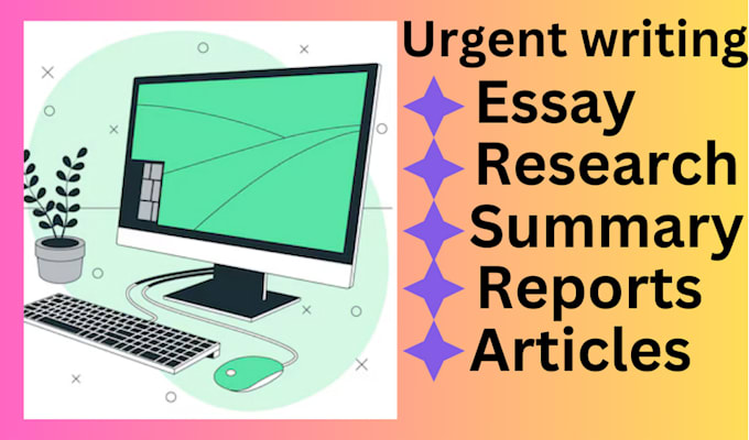write essays and projects within 24 hrs