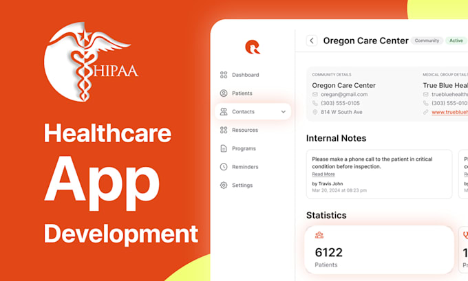 develop hipaa compliant web and mobile healthcare apps