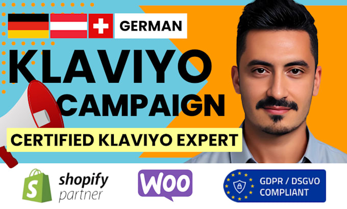 send german klaviyo email campaigns for ecommerce, shopify, woocommerce