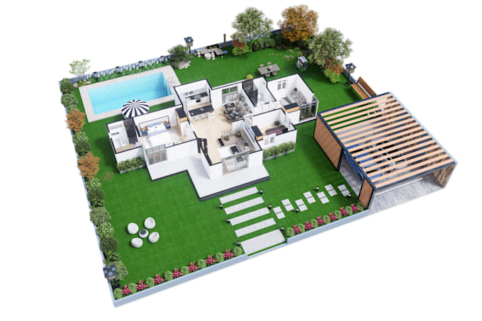 create 3d floor plan with fast delivery