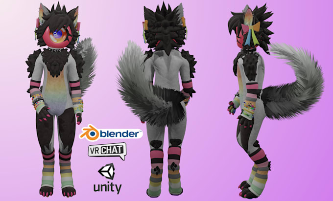 Avatar, vrchat model, vrc character, nsfw,furry, vr chat outfits,3d ...