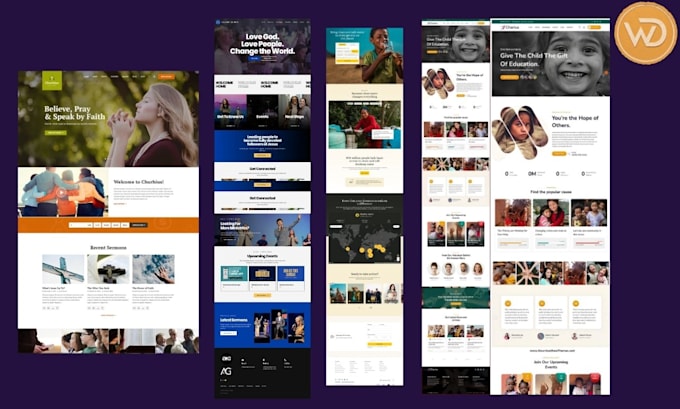 create church website, ministry, nonprofit and wordpress websites