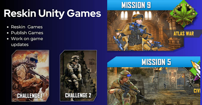 reskin unity games of any genre