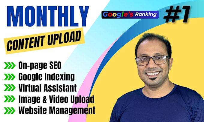 upload content monthly to your website with on page SEO