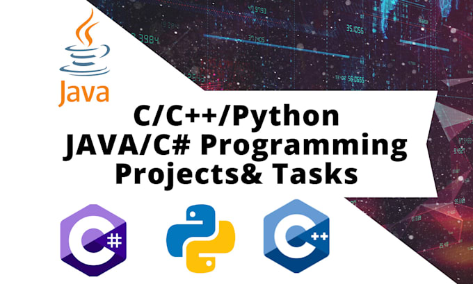 do java, c cpp python programming tasks and projects
