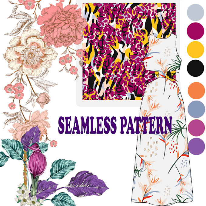 design seamless pattern textile prints pattern design