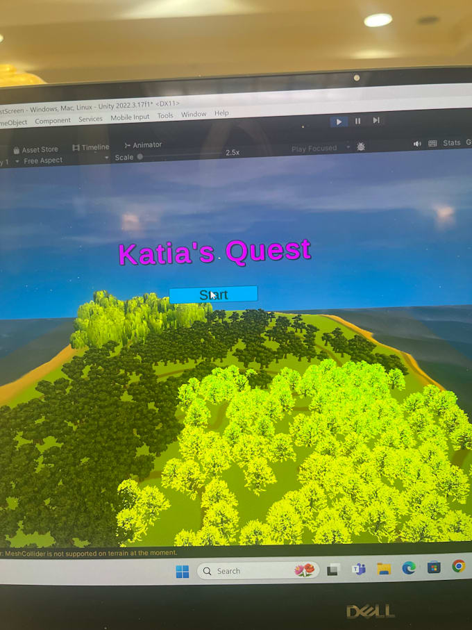 create a basic 3d or 2d game in unity