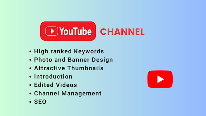 make a complete youtube channel for you
