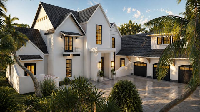 create realistic 3d rendering and 2d floor plan