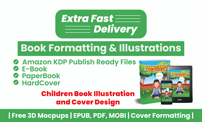 do children book interior design and formatting for KDP ingramspark lulu