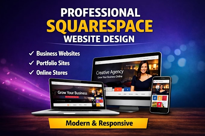 design or redesign modern, responsive squarespace websites for businesses