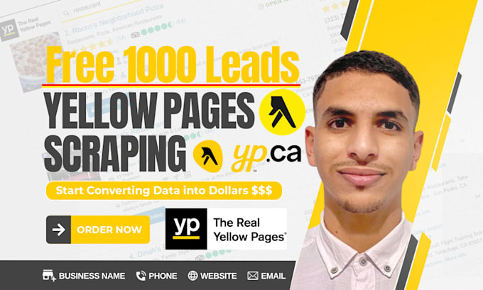 do yellow pages scraping, web data email b2b lead generation