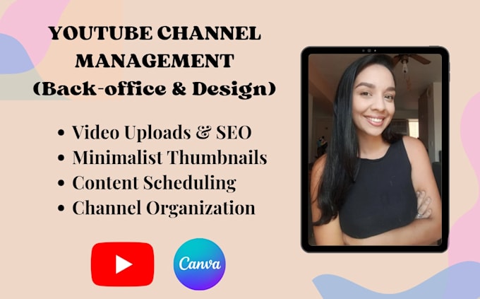 manage your youtube channel, thumbnails, and SEO uploads