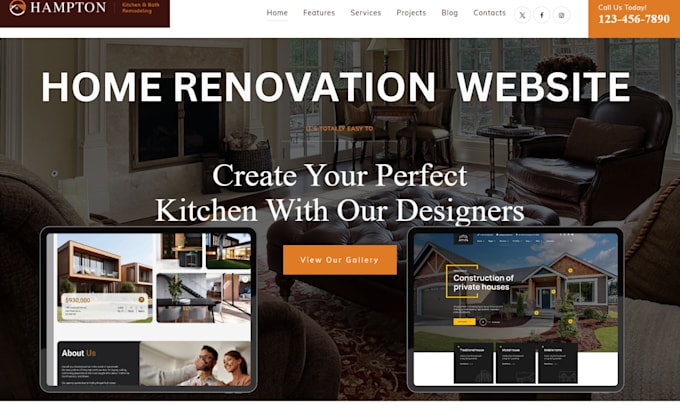 design home renovation website home improvement website construction website