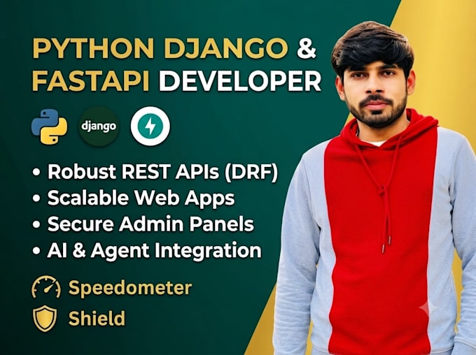 create rest api and web applications using python django and fastapi
