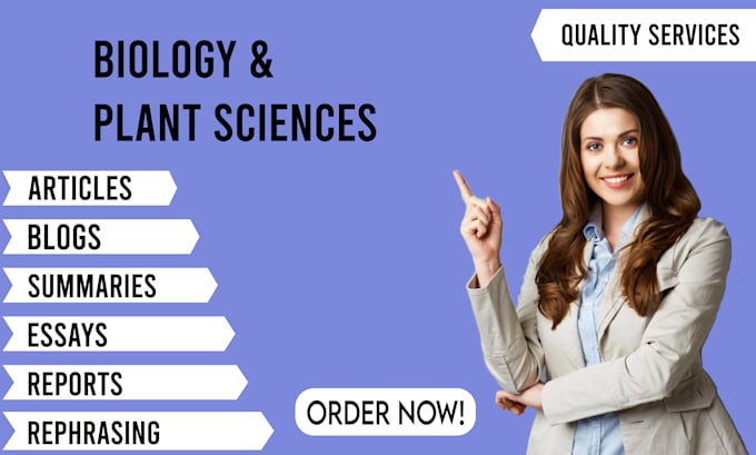 write botany or plant science content