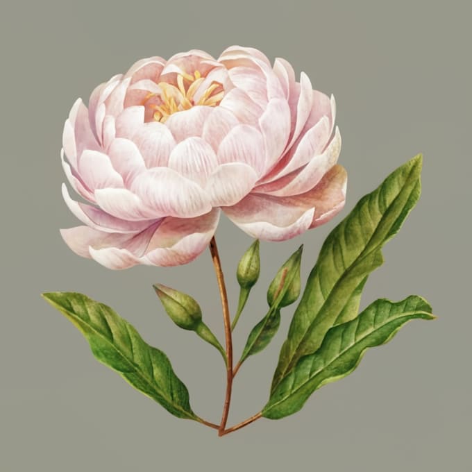 create botanical illustration of flowers