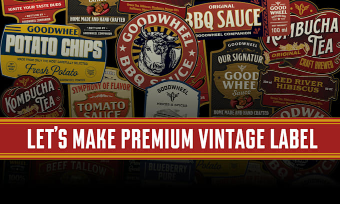 create premium vintage label design