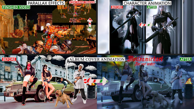 animate your images, wallpapers, character in 2d or parallax