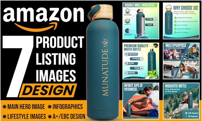 do professional amazon listing images, infographic design