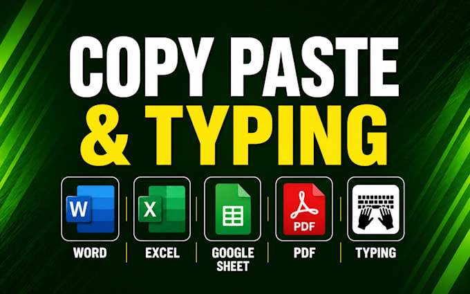 do copy paste and typing