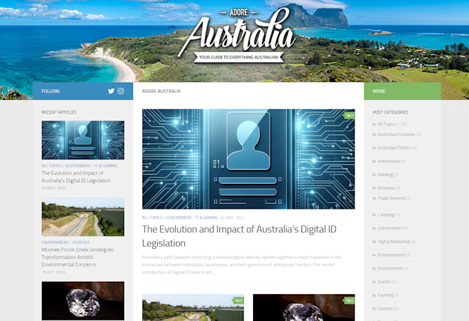 write or guest post on adore australia website