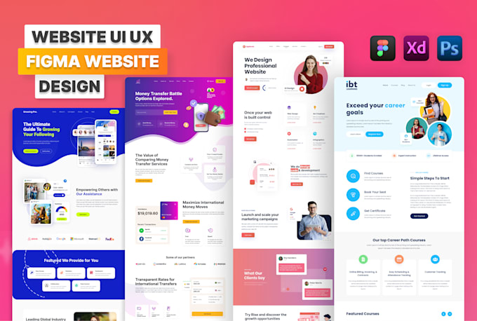 Do website ui design, dashboard, mobile app ui ux design, ui ux design ...