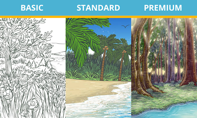 draw beautiful nature illustrations