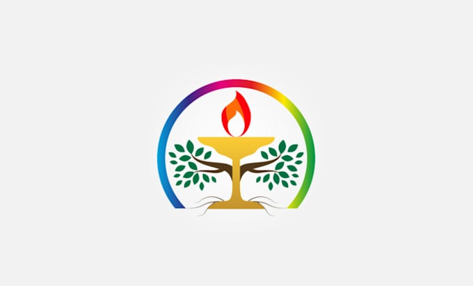 design beautifully extraordinary flame and tree logo