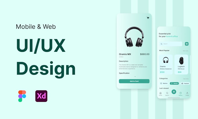Design your responsive mobile app ui and ux by Redbuilddesign | Fiverr