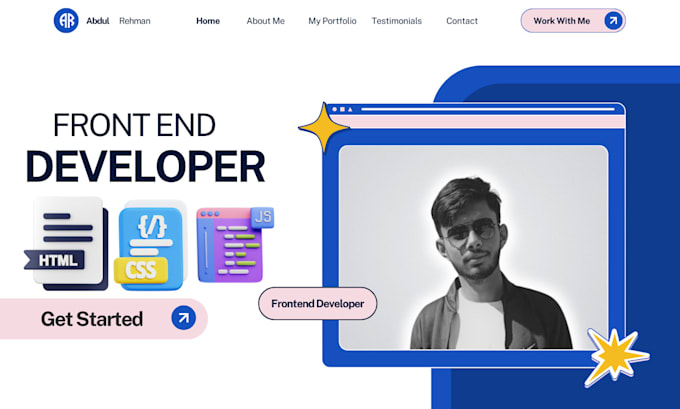 Do front end web development using html, css, bootstrap, js by ...
