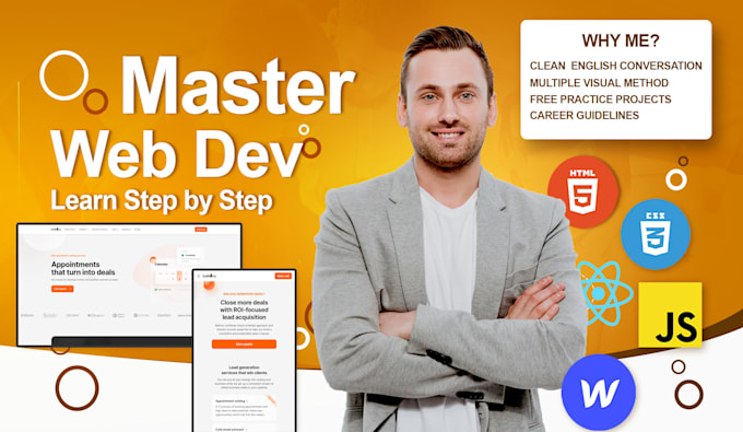 teach you web debelopment, web development tutor html, css, java script, node js