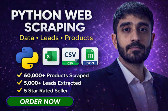do python web scraping and export data to excel or CSV