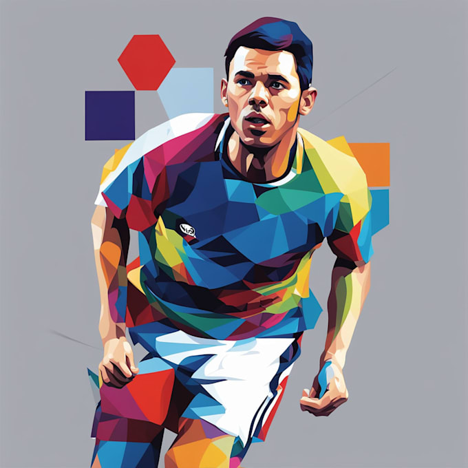 draw wpap pop art sport portrait